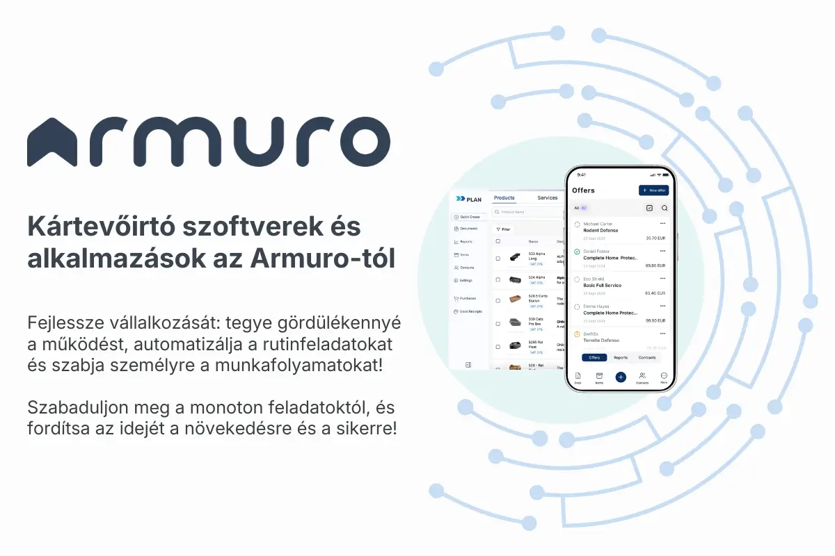 Armuro: kártevőirtás menedzsment szoftver, amely dolgozik akkor is, amikor te nem tudsz